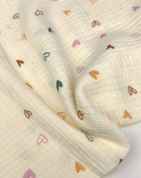 Ткань муслин принт D23 сливочный