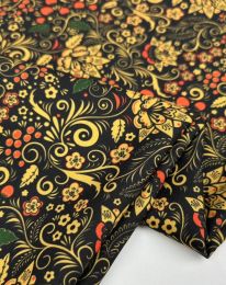 Ткань габардин принт d3 черный