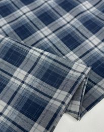 Ткань клетка костюмная "Севиль"  d 8618 синий