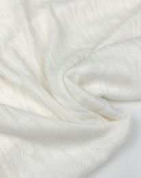 Ткань трикотаж вязаный жаккард d 3 молочный/ivory