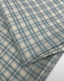 Ткань клетка костюмная "Севиль" d 2105 мята голубая