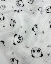 Ткань муслин принт D11 молочный/ivory