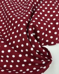 Ткань штапель принт D26 красный темный