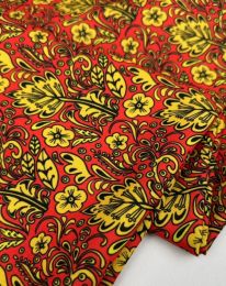 Ткань габардин принт d1 красный