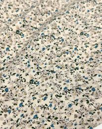 Ткань штапель принт D12 бежевый телесный