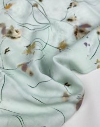 Ткань штапель принт "Адель" d6 мята голубая