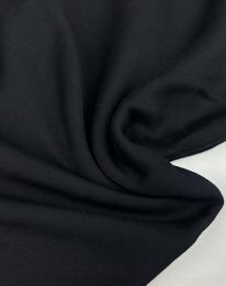Ткань штапель-шёлк однотонный черный