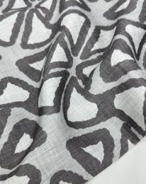 Ткань бохо принт "Вероника" D6 темный капучино