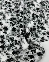 Ткань штапель принт D13 черный