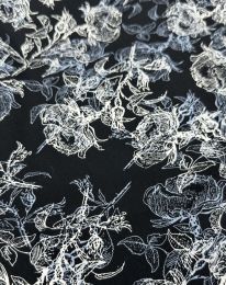 Ткань штапель принт D30 черный