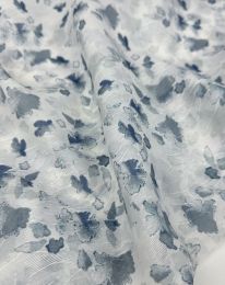 Ткань органза принт д8 голубой