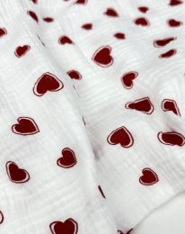 Ткань муслин принт D45 молочный/ivory