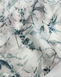 Ткань бохо принт "Вероника" D1 серо-синий