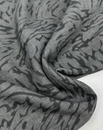 Ткань цея меланж принт d1 темно-серый меланж