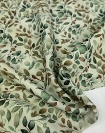 Ткань штапель принт D12 зеленый