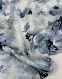 Ткань штапель принт D47 синий