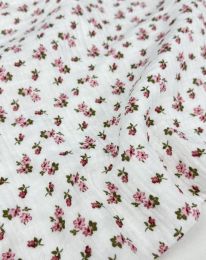 Ткань муслин принт Д5 молочный/айвори