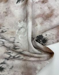 Ткань штапель принт "Адель" d11 капучино с розовым оттенком