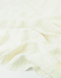 Ткань фукра жаккард молочный/ivory