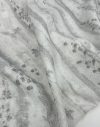 Ткань лен принт "Дорис" d11 светло-серый