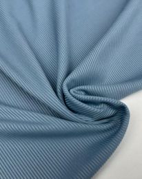 Ткань трикотаж в рубчик "Оливия" дымчатый голубой