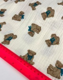 Ткань муслин принт D10 топленое молоко