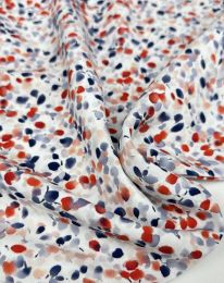 Ткань штапель принт D43 молочный/ivory