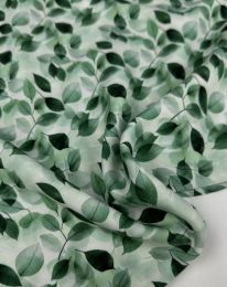 Ткань штапель принт D48 зеленый