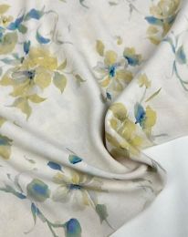 Ткань штапель принт "Адель" d4 светло-бежевый