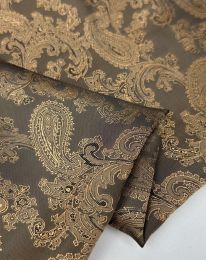 Ткань подклада жаккард "Огурцы" д 2 медный