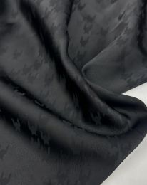 Ткань шелк жаккард "Лапка" d 1/ d 2/ d 3 черный