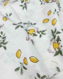 Ткань муслин принт D13 светлое молоко