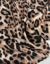 Ткань шелк принт d 1 "леопард" коричневый