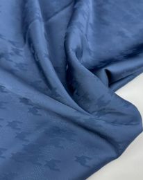 Ткань шелк жаккард "Лапка" d 1/ d 2/ d 3 серо-голубой