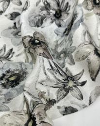 Ткань бохо принт "Вероника" D5 молочный/ivory