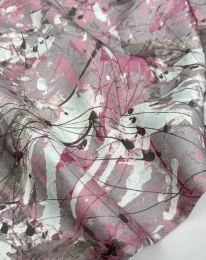 Ткань бохо принт "Вероника" D12 розовый