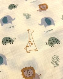 Ткань муслин принт D25 сливочный