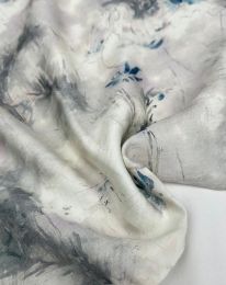 Ткань энар "Бабус" d14 серо-синий