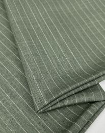 Ткань лен полоска полынь