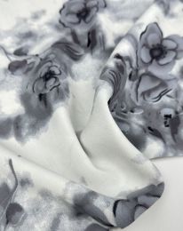 Ткань штапель принт D18 светло-серый