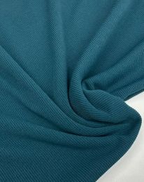 Ткань трикотаж в рубчик морская волна