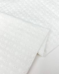 Ткань хлопок вышивка d4 молочный/ivory