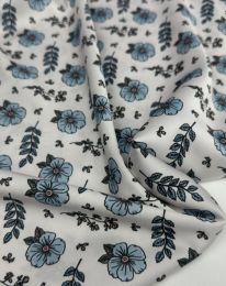 Ткань шелк принт d18 жемчужный серый