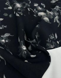 Ткань штапель принт "Адель" d4 черный