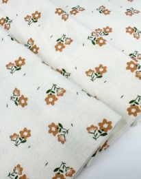 Ткань фланель принт d3 оранжевый