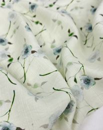 Ткань плательная вискоза "Медея" принт d5 весенний (зелёный)