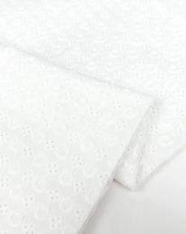 Ткань хлопок вышивка d2 молочный/ivory