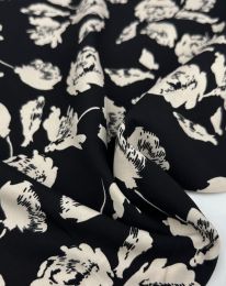 Ткань штапель принт D22 черный