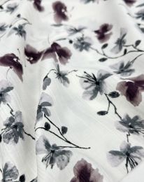 Ткань плательная вискоза "Медея" принт d3 бургунди