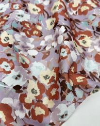 Ткань бохо принт "Вероника" D2 выбеленный лиловый